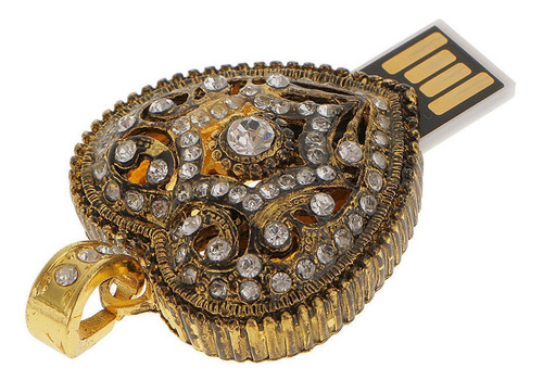 Imagem 4 de 6 de 4gb Usb Flash Drives Disco U De Bronze Estilo Coração