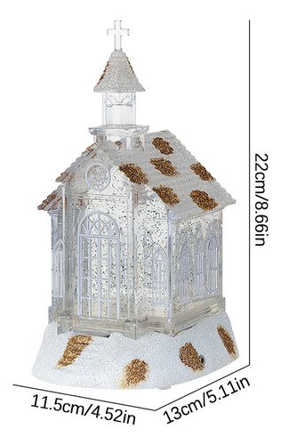 Caixas De Música De Flocos De Neve Da Igreja De Cristal De