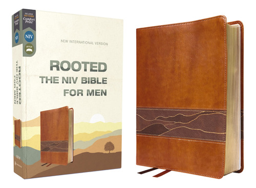 Book : Rooted The Niv Bible For Men, Leathersoft, Brown,...