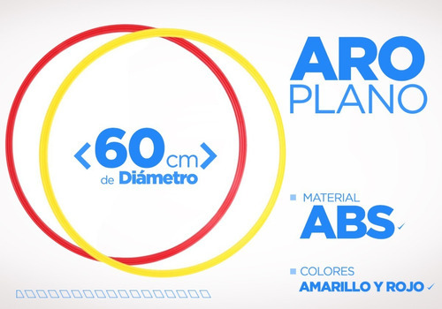 Aro Plano Coordinacion Escalera Entrenamiento Ula Ula 60cm Rojo