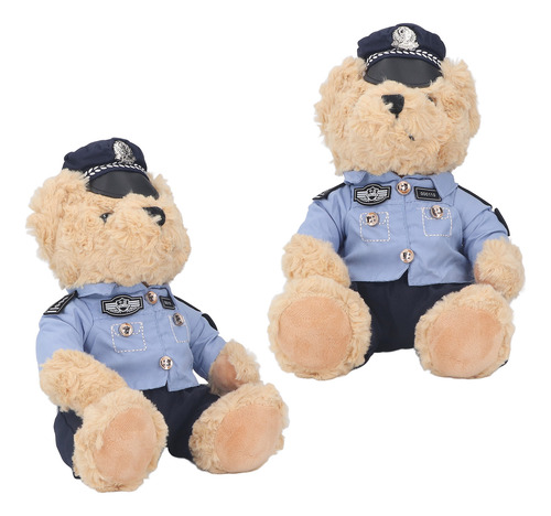 Polush Officer Toy Bear, Desenho Animado, Peludo, Urso De Tr