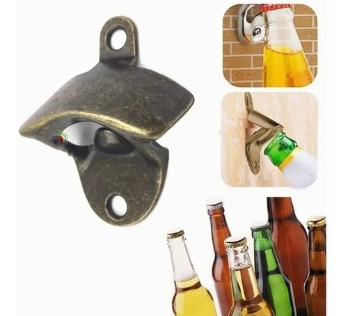 10 Pcs Destapador Botellas Cerveza Rustico Pared Metálico 