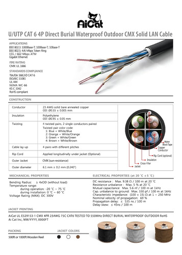 Cable Ethernet Aicat Cat6 Direct Burial Para Exteriores, ...