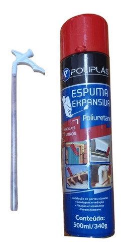 Imagen 5 de 7 de Espuma Expansiva Polyplas 500ml Espuma De Poliuretano Expans