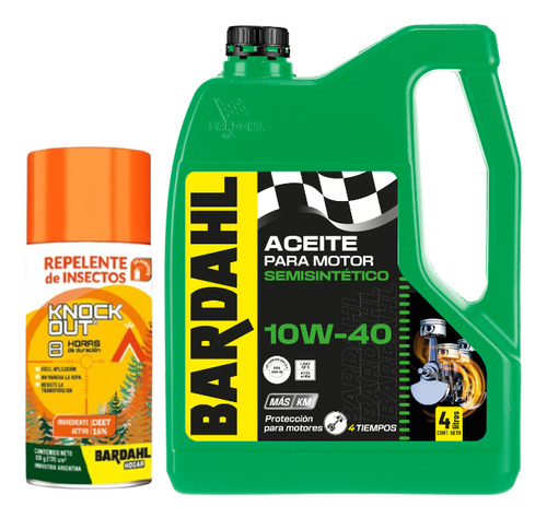Aceite 10w40 Semisintetico 4 L + Repelente De Regalo