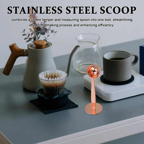 Coffee Scoops Tamper: 1 Cucharada De Acero Inoxidable -
