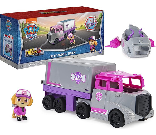 Paw Patrol, Big Truck Pups Skye Transformando Camiones De Ju