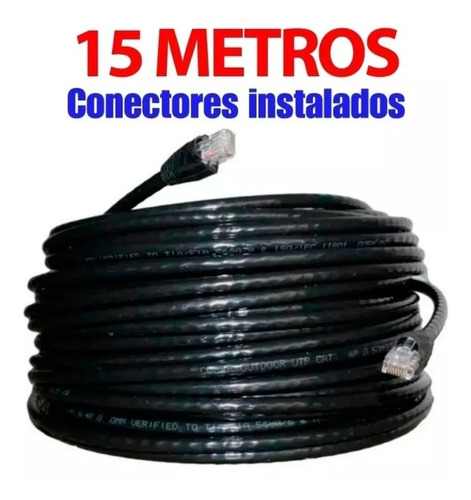 Cable Utp Interperie 15 Metros Outdoor Cat5e Redey