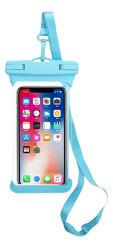 Funda De Teléfono Flotante Impermeable Azul De Pvc Transpare