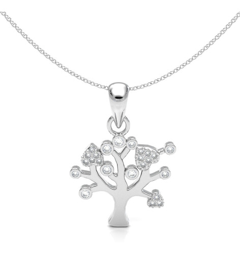 Collar Árbol De La Vida De Plata 925 Zirconias Mujer Agalea