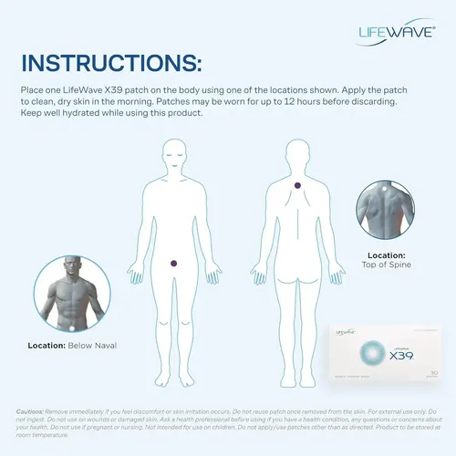 X39 Lifewave Stem Cell Patches 30 '' Preto | Parcelamento sem juros