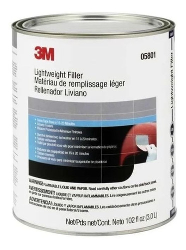 Imagen 1 de 2 de Rellenador Body Filler 1 Galon 3m 05801