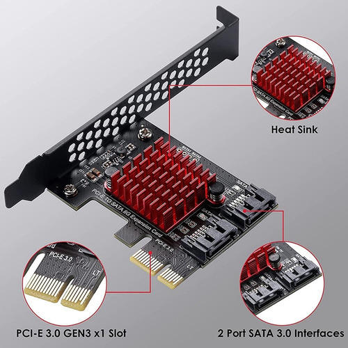 Zx Pcie Ssd Adapter To 2 Sata 3 Iii 3.0 Ports 6 Gbps