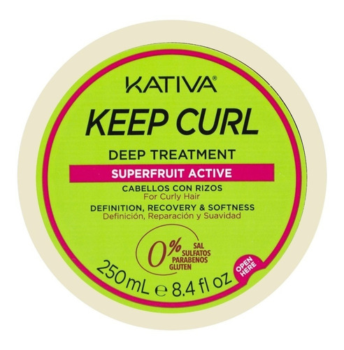 Kativa Keep Curl Máscara Reparadora Cabello Rizado Rulos