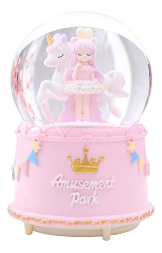 Caja Musical Bola De Cristal Unicornio Kawaii Musical  0133