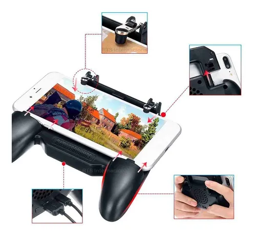 CHAODI Gamepad For el tel/éfono m/óvil del tel/éfono PUBG Joystick Gamepad L1 R1 gatillo Juego de Disparos Controller for iPhone Samsung Mobile Xiaomi Controlador