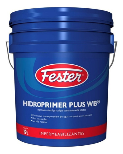 Primer Base Agua Fester Hidroprimer Plus Wb 19lts 15200140 Color Negro