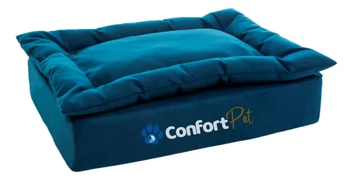 Cama Pequena Confort Pet Sonos Com Pillow Removivel Cor Azul