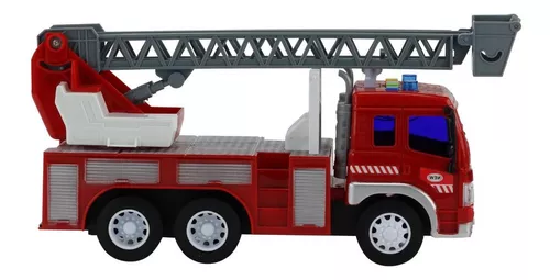Caminhão Com Escada De Bombeiro Brinquedo Infantil Altimar