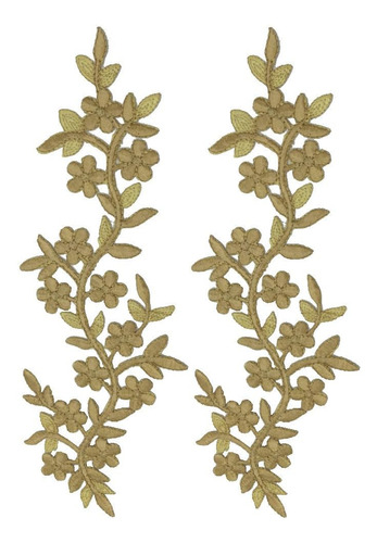 Parches Para Planchar Con Flores, 2 Piezas, Apliques De Bord