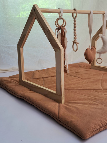 Gimnasio De Madera Para Bebes Estilo Montessori Canela