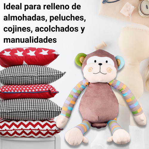 Vellón Siliconado Premium 100% Puro Importado Fibra Poliéster Eslon Korea Relleno Almohadones Peluches Muñecos Cojines Acolchados Artesanías 10 Kg Blanco Máxima Suavidad Calidad Hipoalergenico