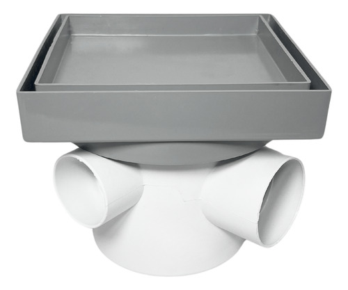 Ralo Invisível 15x15 Piso Com Tela Com Caixa Sifonada 100mm