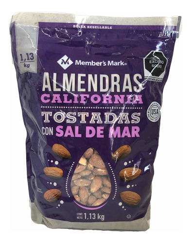 Almendras Tostadas Member's Mark Sal De Mar De  | MercadoLibre