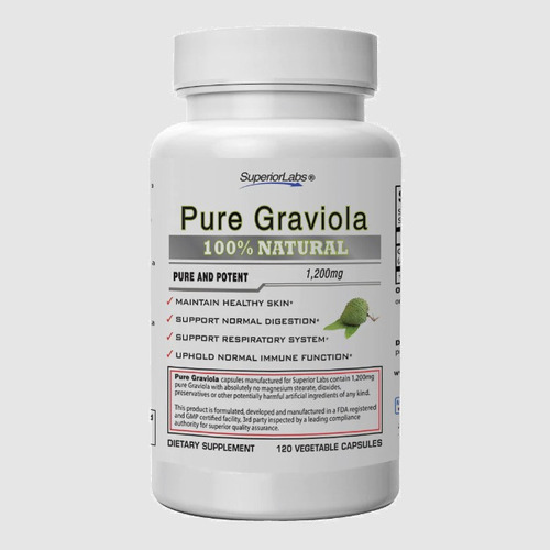 Superiorlabs | Pure Graviola | 1200mg | 120 Veg Capsules