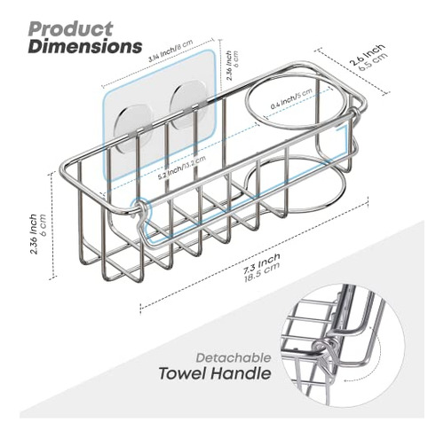 Soporte Fregadero Cocina 3 En 1 - Acero Inoxidable 304,
