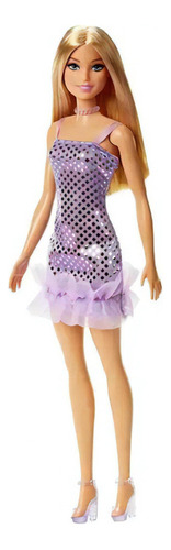 Barbie Fashionista Vestido Glitter Loira - Mattel