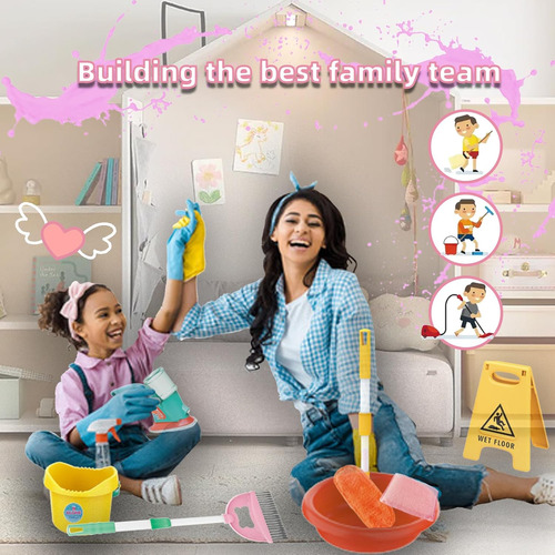 Juego De Limpieza Para Niños De 16 Piezas, Juego De Limpieza