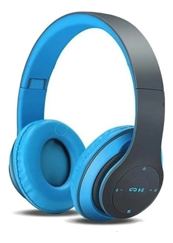 Auricular Bluetooth Vincha P47 Inalámbrico Plegable 5.0 Color Azul