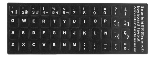 5 Pcs Pegatinas De Teclados Español Fácil De Aplica Letras