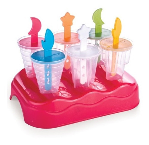 Imagen 3 de 9 de Moldes Para Helados Palito X 6 + Base Plasútil Verano