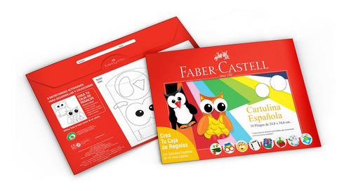 Cartulina Española Faber-castell X10 Pliegos De Colores