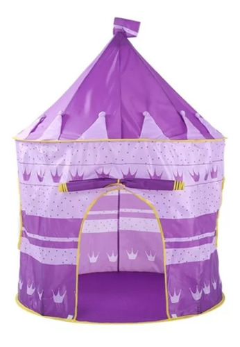 Imagen 1 de 4 de Carpa Casa Infantil Morada Alto 135cms