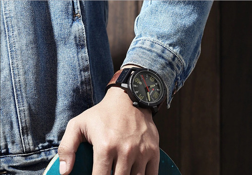 Relógio Masculino Curren Casual Social Pulseira De Couro