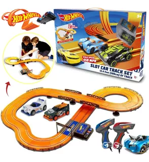 Autorama Pista Hot Wheels Slot Car Track Set 380cm Bivolt