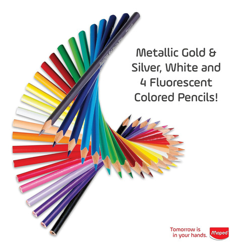 Maped Lápices De Color Triangular De Colorpeps 48 Paquete