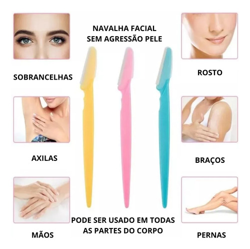 Kit 6un Lâmina P Rosto/sobrancelha Depilação Dermaplaning