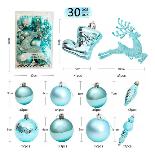 Cb 30 Bolas Navideñas For Decoración Del Árbol De Navidad