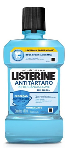 Enxaguante Bucal Tartar Control Zero Álcool Listerine 500ml