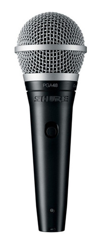 Micrófono Shure Pga48 Dinámico Vocalista Con Cable Y Pipeta