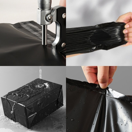 100 Bolsas Sobres De Plástico Para Paquetería Color Negro Mate