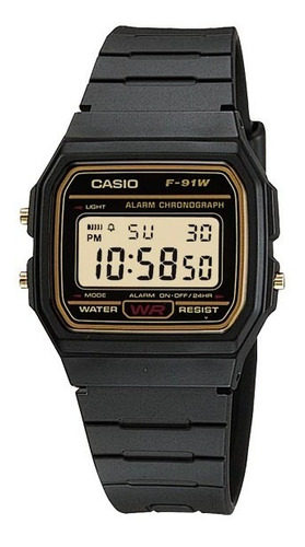 Reloj Casio Resina Unisex Digital F-91w-3dg