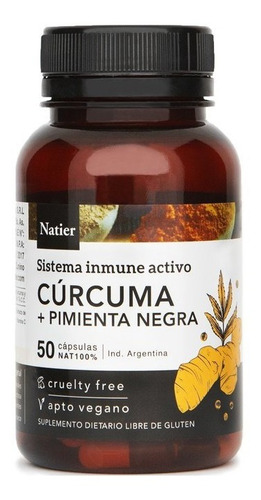 Curcuma + Pimienta Negra - 50 Capsulas