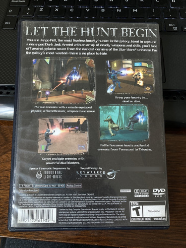 Star Wars Bounty Hunter Playstation 2 Ps2 Jango Fett