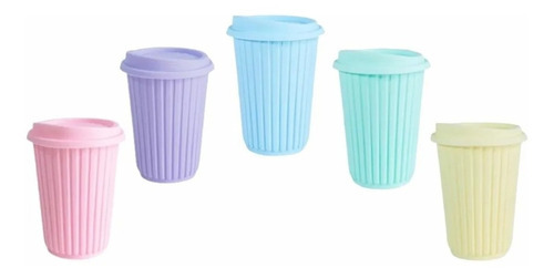 Imagen 1 de 1 de Vaso Termico Cup Starbucks Rallado Pastel Bpa Free Pack X5
