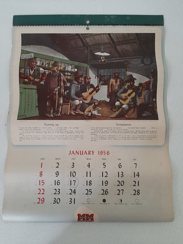 Calendario Antiguo F. Molina Campos 1956